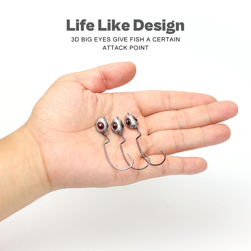 OJYDOIIIY Alabama Rig Kit 2 Sets with Jig Heads and Trailers, Umbrella Rig for Stripers,Bass Fishing - Image 5